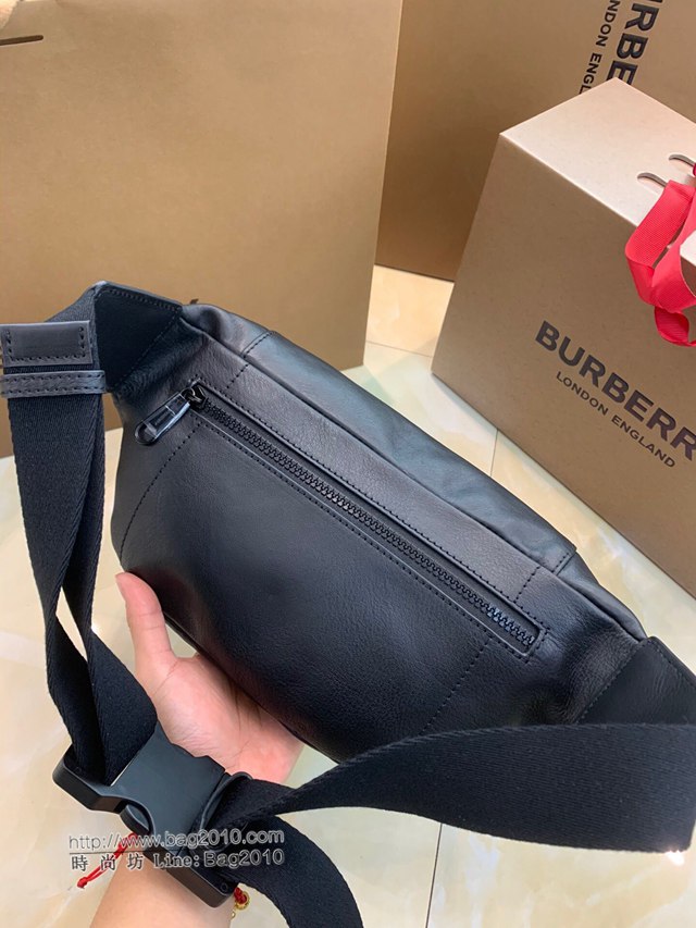 Burberry專櫃新款腰包 巴寶莉男士全皮腰包挎包胸包  db1216